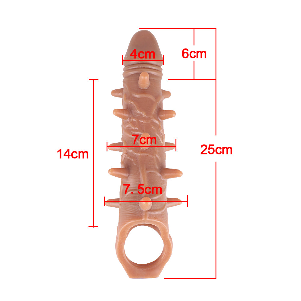 ขนาดใหญ่เครื่องขยายอวัยวะเพศชายเสื้อ Reusable ถุงยางอนามัย Delayed Ejaculation Cock แหวน Dick Enlargemen เซ็กซ์ทอยสำหรับชาย Intimate ดี - buysextoyth
