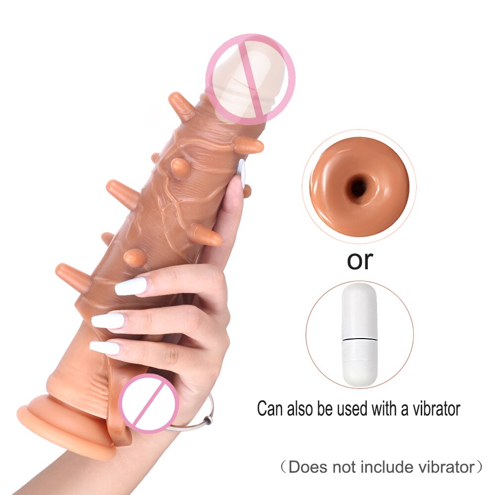 ขนาดใหญ่เครื่องขยายอวัยวะเพศชายเสื้อ Reusable ถุงยางอนามัย Delayed Ejaculation Cock แหวน Dick Enlargemen เซ็กซ์ทอยสำหรับชาย Intimate ดี - buysextoyth