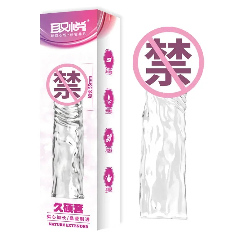 Reusable Penis Extend Sleeve Realistic Dildo Sex Accessories Ring Adult Sex Toy for Men Dildo Condom Cock Erotic Product Shop 18 - buysextoyth