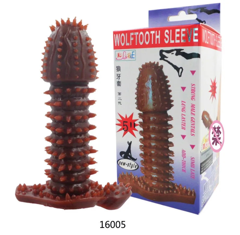 Reusable Penis Sleeve Penis  Condom Cock Dick Sex Toys For Men Enlargement Time Delay - buysextoyth