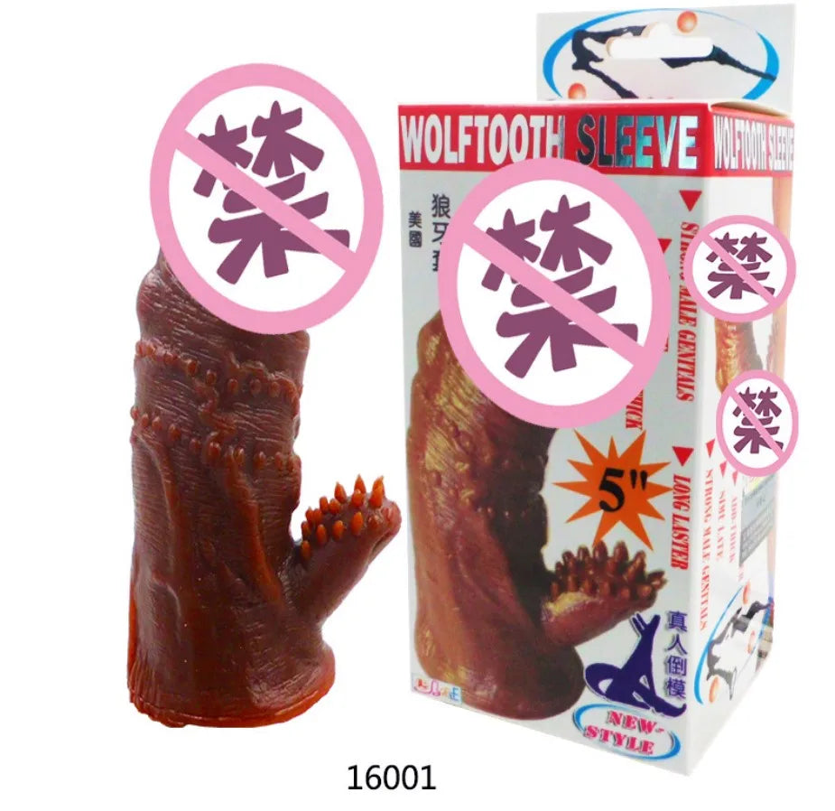 Reusable Penis Sleeve Penis  Condom Cock Dick Sex Toys For Men Enlargement Time Delay - buysextoyth