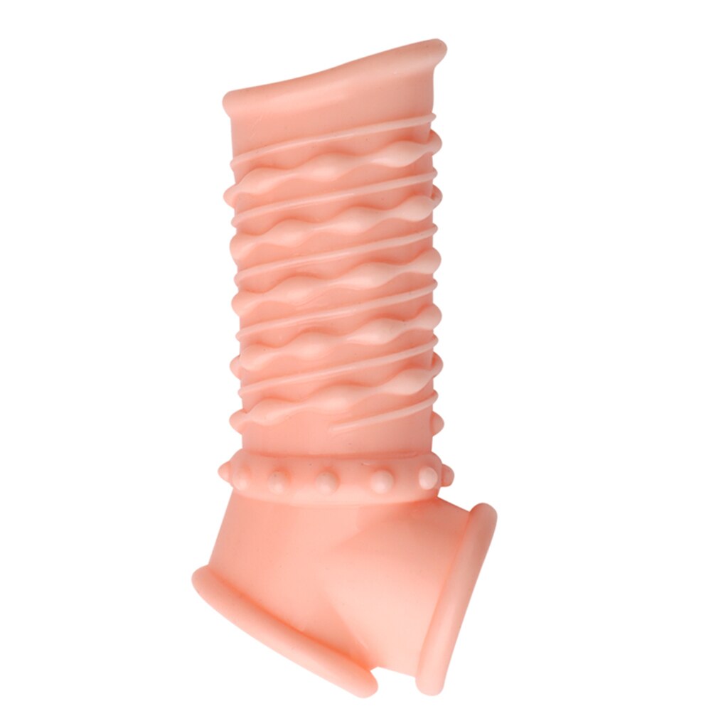 Reusable Penis Sleeve Soft Glans Penis Enlarger Extender Delay Ejaculation Cock แหวนแขนของเล่นสำหรับผู้ใหญ่สำหรับผู้ใหญ่สินค้าเร้าอารมณ์ - buysextoyth