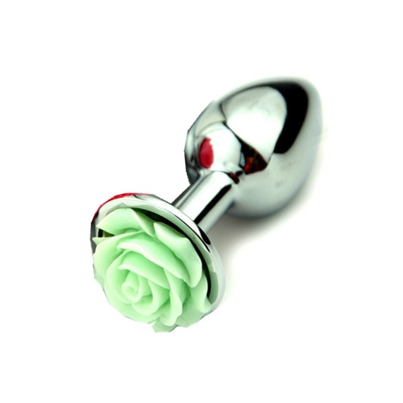 Rose Flower Anal Plug for Men and Women  Masturbator Adult Sex Goods Stainless Steel Butt  Toys  Adults  Products - buysextoyth