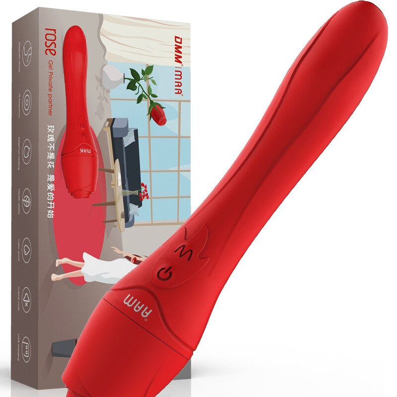 Rose เครื่องทำความร้อน Vibrator สำหรับหญิง Masturbation ผู้ใหญ่เร้าอารมณ์อุปกรณ์เสริมเพศสัมพันธ์เซ็กซ์ทอยสำหรับเพศ Dildo สำหรับ Anal เซ็กซ์ทอย - buysextoyth
