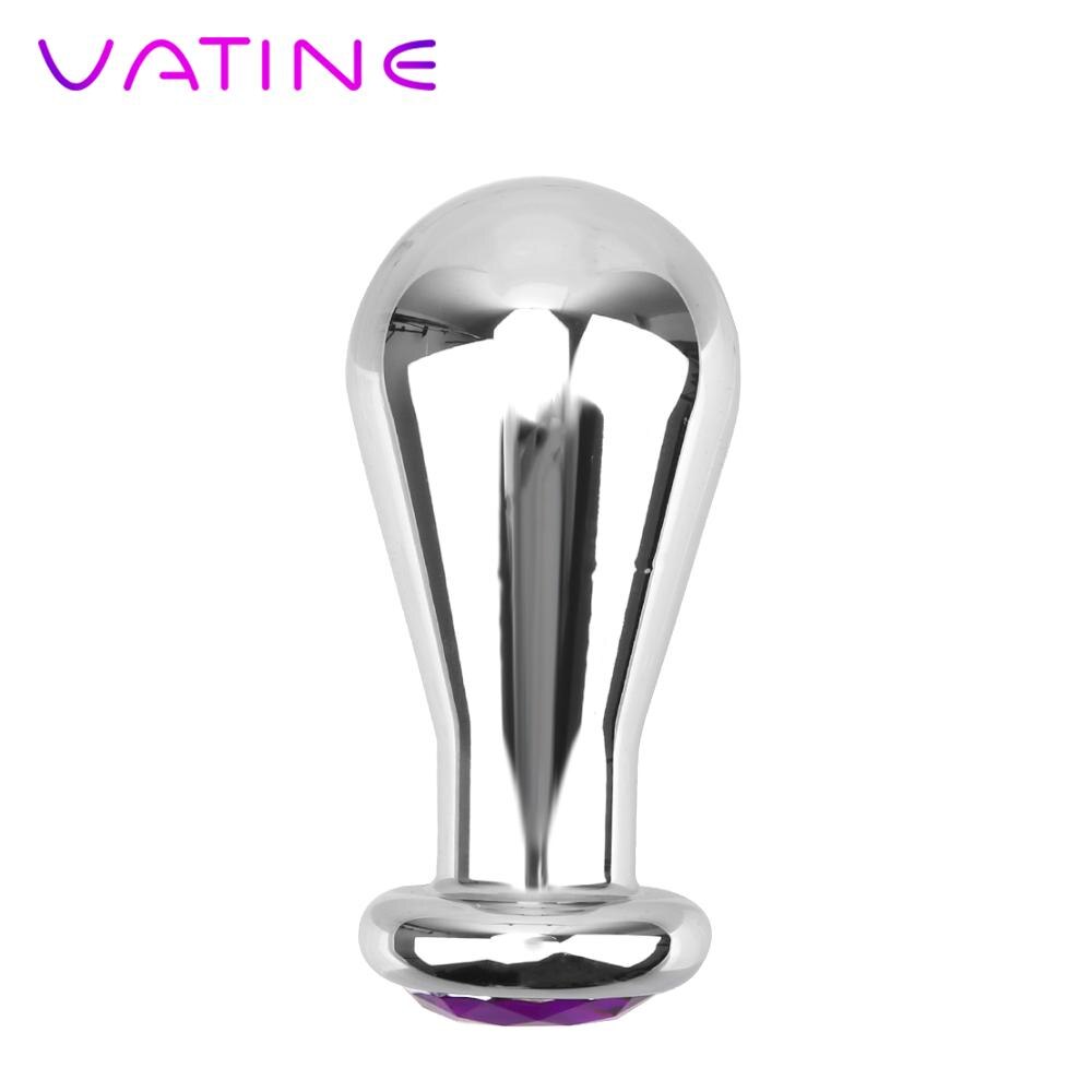 S/M/L Sex Toy Men and Women Bulbs Anal Plugs Metal Anus Dilator Anal Beads Butt Plug - buysextoyth