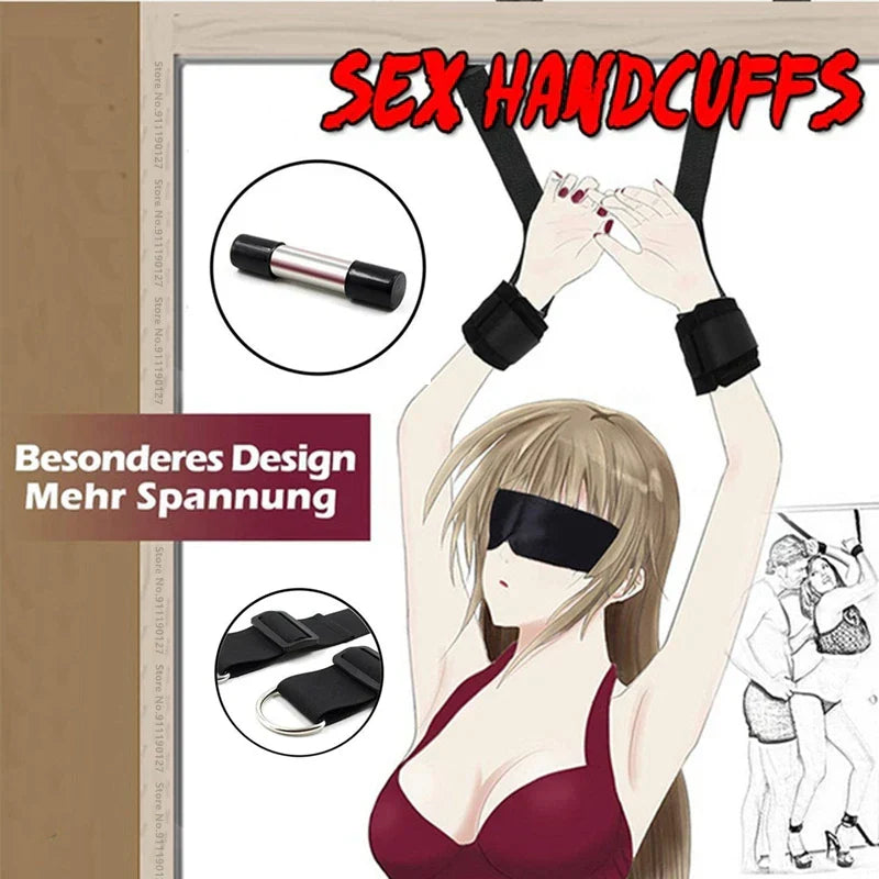 Sex Toys Cotton Bdsm Bondage Set Handcuffs Sexy Leg Pillow Thinning Belt Bending Orgasm Couple Toy - buysextoyth