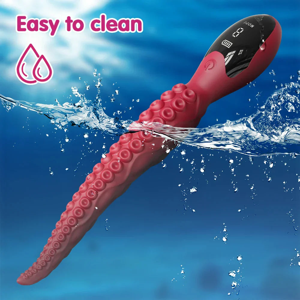 New Style Octopus Dildo Vibrator Nipple Clitoris Stimulator Unique Dildo Vagina Vibrator Female Masturbation Sexy Adult Female - buysextoyth