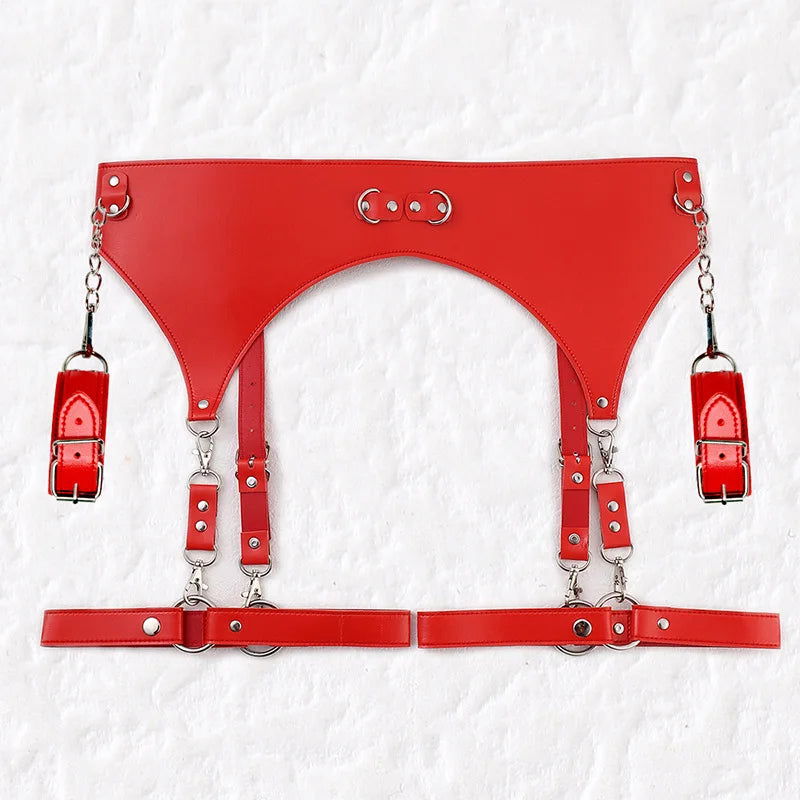 Sex Handcuffs Women's Sexy Lingerie Garter Harness Bondage Set Erotic Sex Toys for Women Strip Club Party Adult Sex Games BDSM - buysextoyth