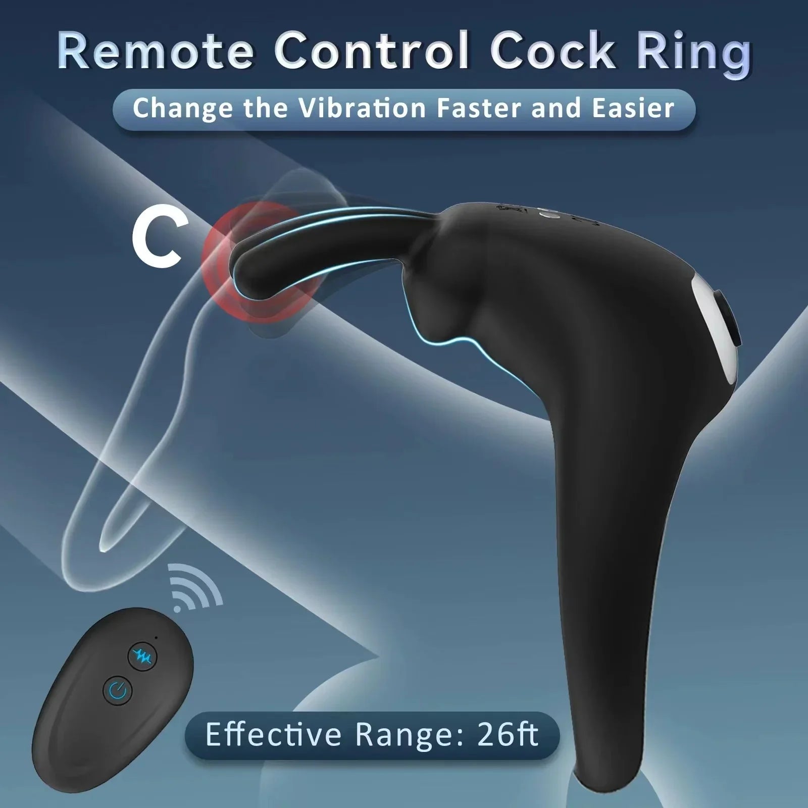 Penis Ring Vibrator Wireless Remote Control Clitoris Stimulation Delay Ejaculation Enlargement Erection For Men - buysextoyth