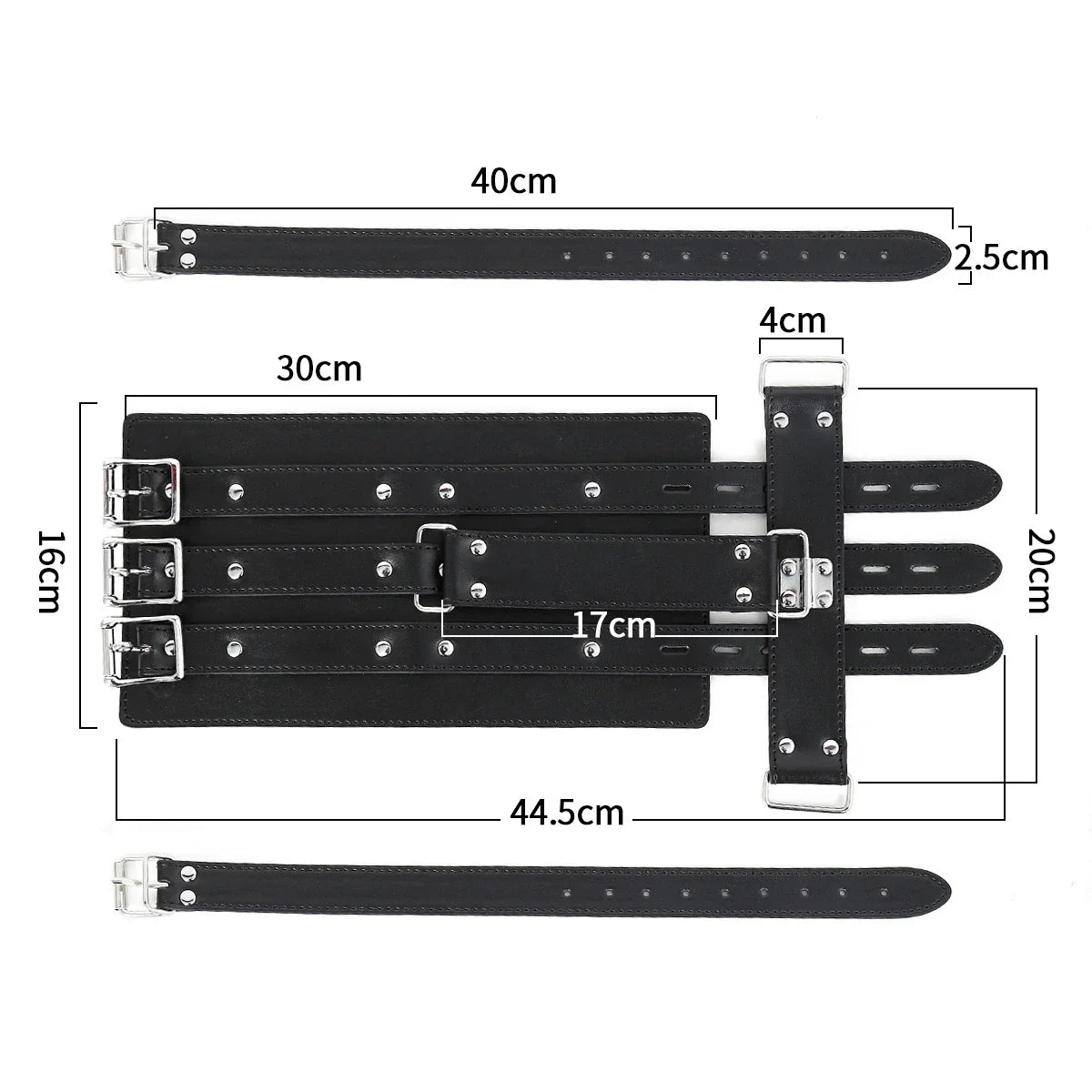 BDSM Bondage Body Restraints Reverse Back Handcuffs Adult Products Sex Game PU Leather Cuffs Sex Toys for Women Couples - buysextoyth