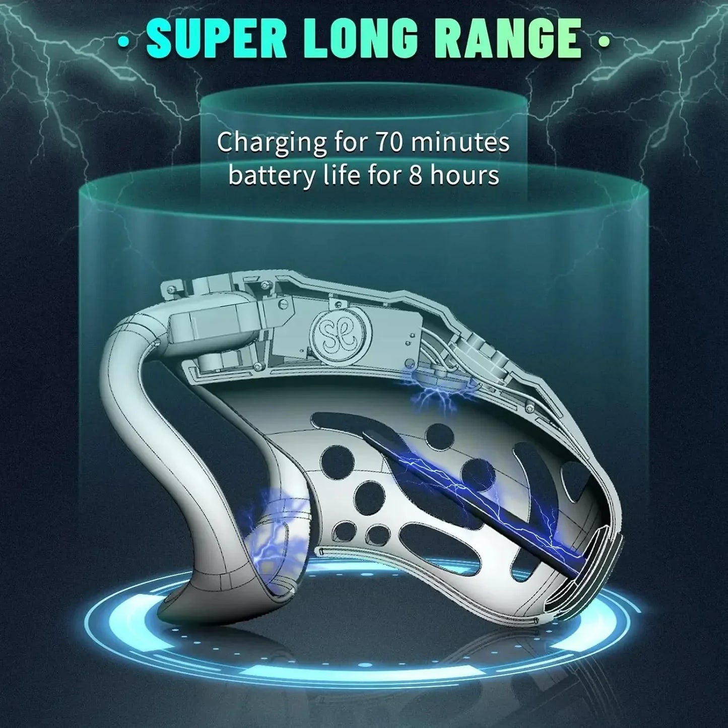 BDSM Shock Male Chastity Cage Wireless Remote Control Shock Chicken Cage Penis Lock With Urethral Obstruction - buysextoyth