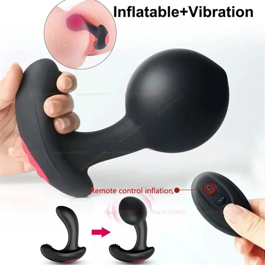 Wireless Remote Control Prostate Massage Vibrator Inflatable Anal sex toys for men Anal Plug Expansion Sex Toys For Gay Adults - buysextoyth