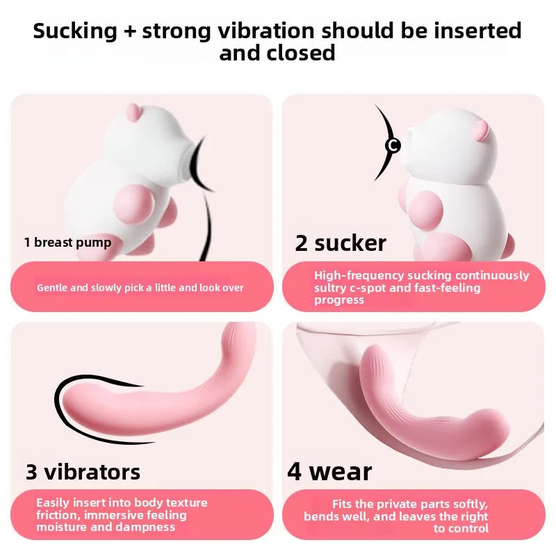 Bear Sucker Clitoris Sucking Vibrator Female Clit Nipple Oral Vacuum Stimulator Massager Sex Toys Adults Goods for Women - buysextoyth