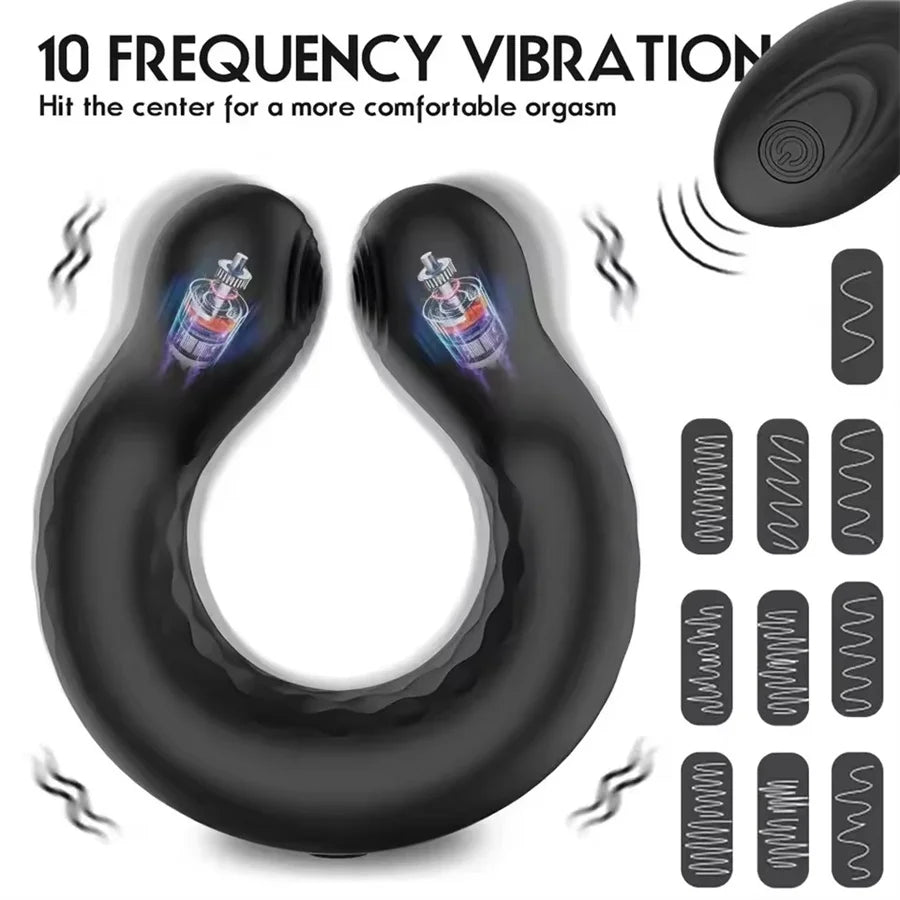 Wireless Remote Vibrating Penis Ring Cock Ring Vibrator Delay Ejaculation Cockring Male Masturbator Sex Toys For Men Gay 18 - buysextoyth