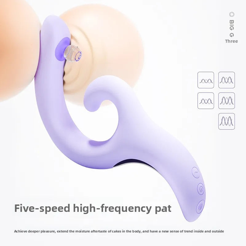 KISSTOY G-type vibrator Female double-head massage masturbator adult sex toys. dual-point stimulation. pressure-sensing button - buysextoyth
