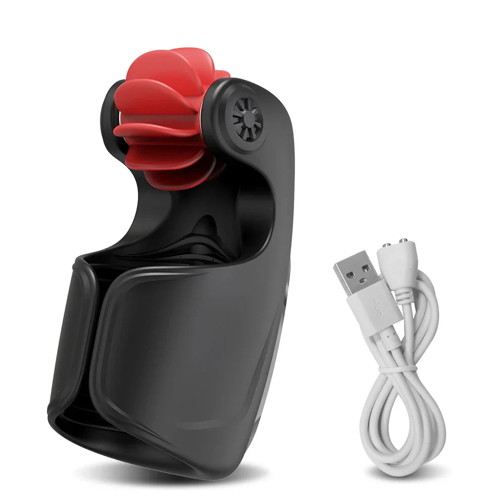 Male Rotating Licking Penis Trainer  Full Intelligent Men Tapping Lasting Glans  Exerciser Delay Endurance Vibrator Toys - buysextoyth