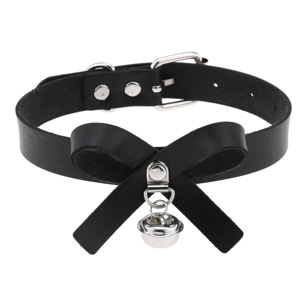 BDSM Different Style Fashion Punk Men Torques Necklace Gothic PU Leather Choker Collar Necklace Women Body Chain - buysextoyth
