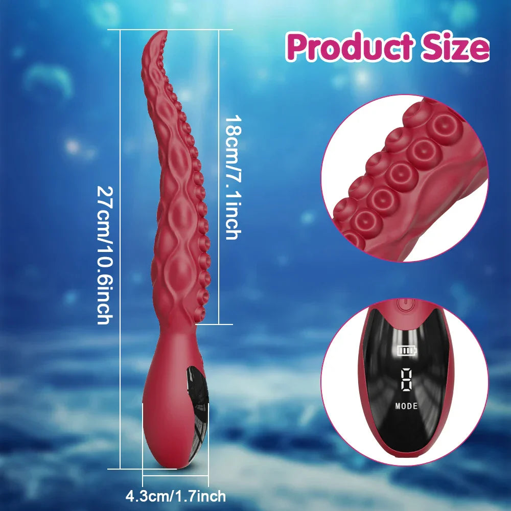 New Style Octopus Dildo Vibrator Nipple Clitoris Stimulator Unique Dildo Vagina Vibrator Female Masturbation Sexy Adult Female - buysextoyth