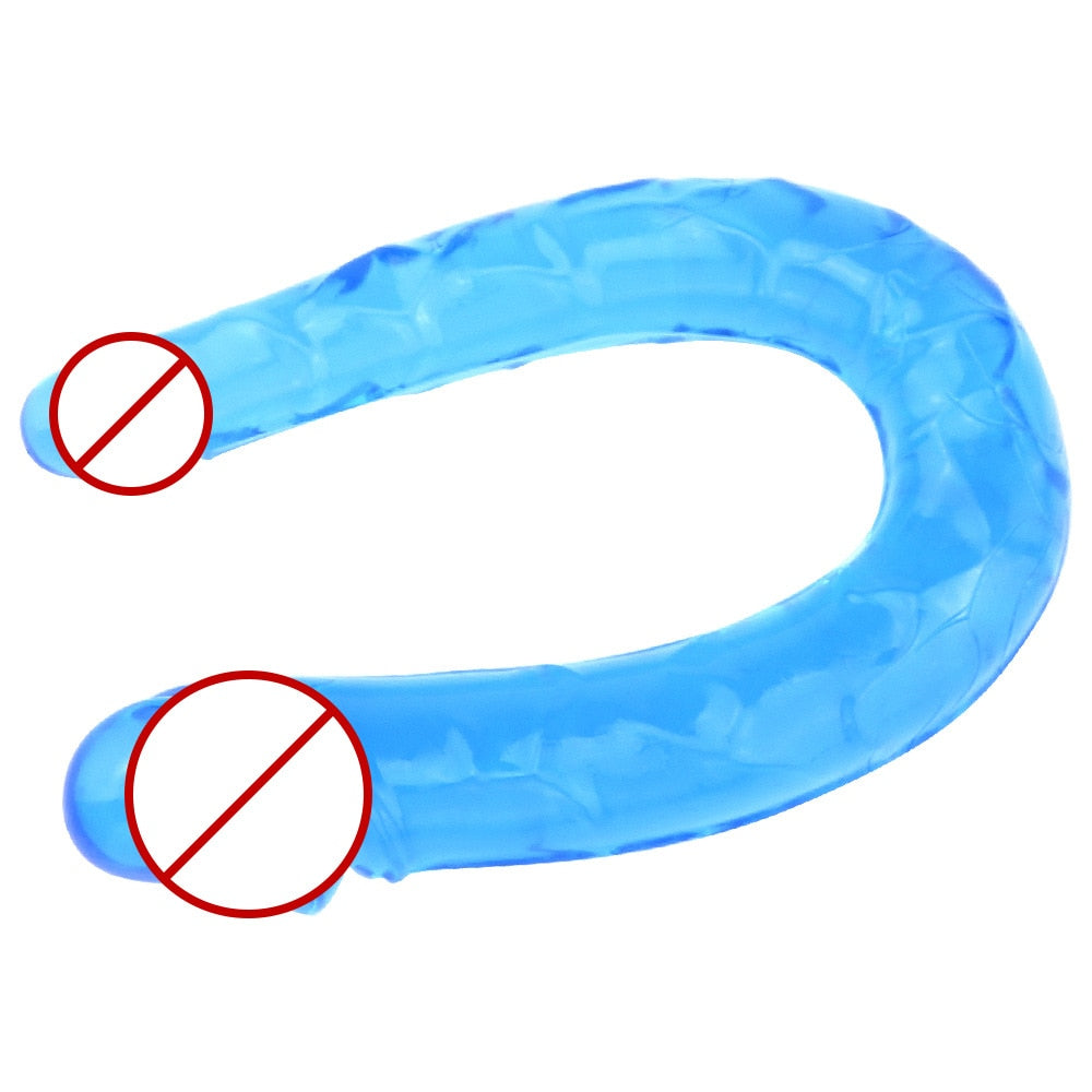 3 Colors U Shape Soft Jelly Double Dildos Vagina Anal Plug Artificial Penis Sexy Toys for Couples Women Gay Lesbian Masturbators - buysextoyth