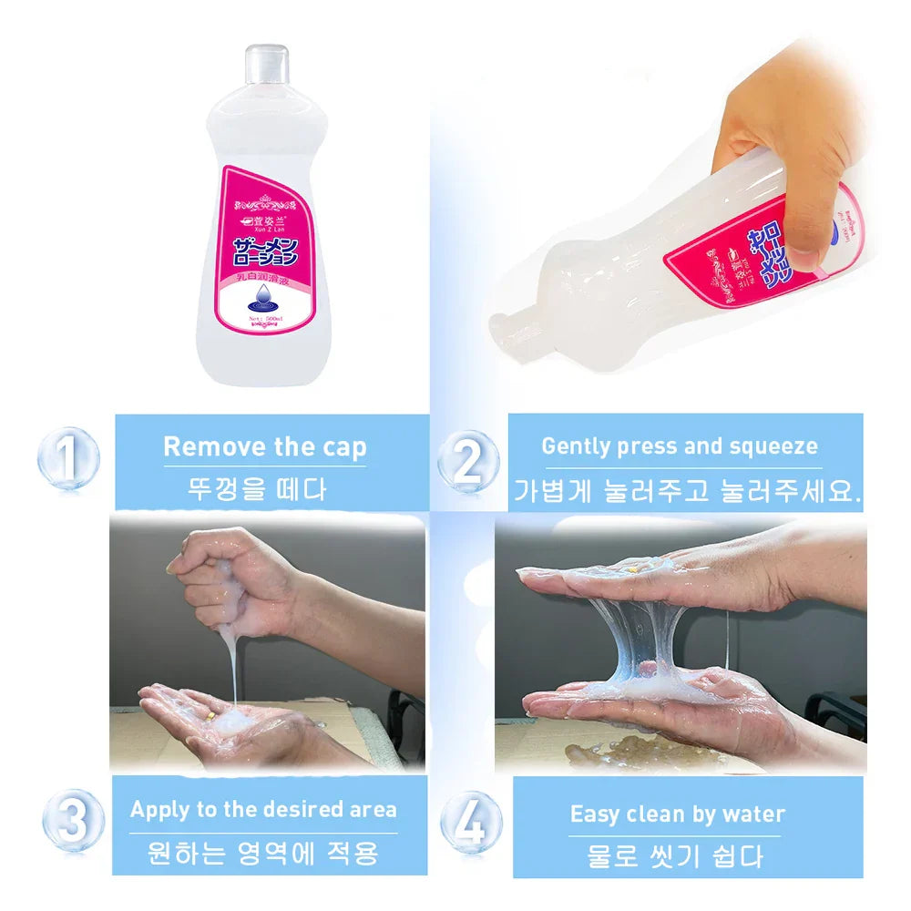 Lubricant for Men Women Sex Toys Cream Sex Viscous Lube Water Based Oil Lubricating Anal Vaginal Adult Imitation Semen Sex Shop - buysextoyth
