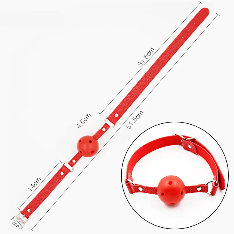 Woman Mouth Opener BDSM Mouth Gag Silicone Balls SM Mouth Plug Sex Toy Adult Erotic Games Sextoy Kits Couple Oral Sex Game Tools - buysextoyth
