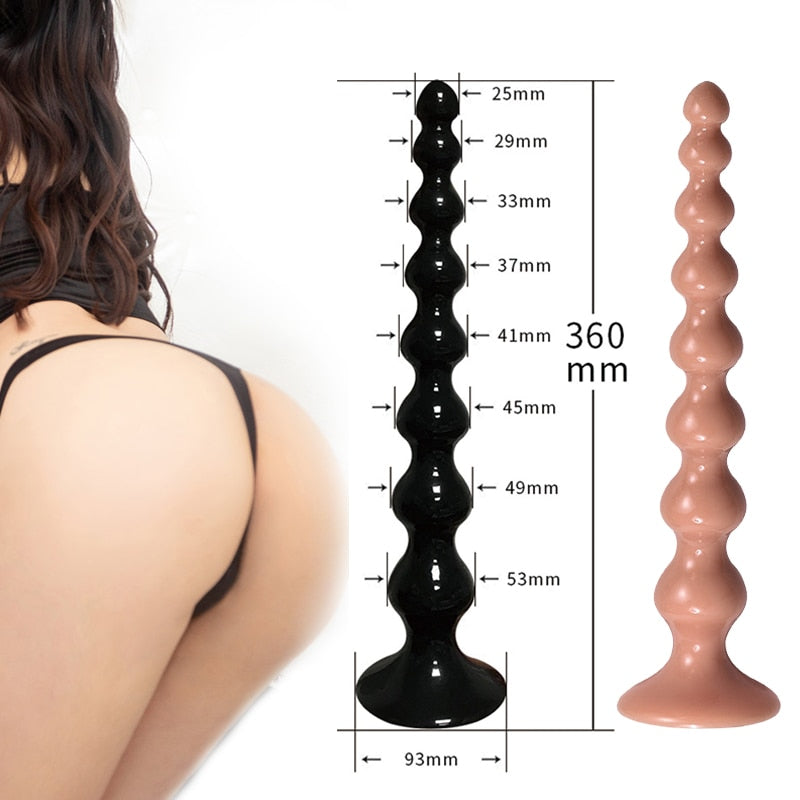 360mm Long Anal Plug 8 Beads Sex Toys for Female Gays Anus Prostate Massager Masturbator Anal Bead Balls Butt Sex Product Toys - buysextoyth