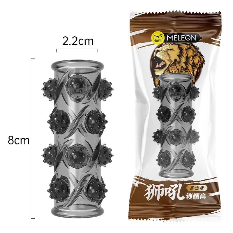 Sex Shop Silicone Reusable Penis Sleeve Delayed Ejaculation Chastity Device Lock Sperm Penis Erection Erotic Sex Toys For Men - buysextoyth