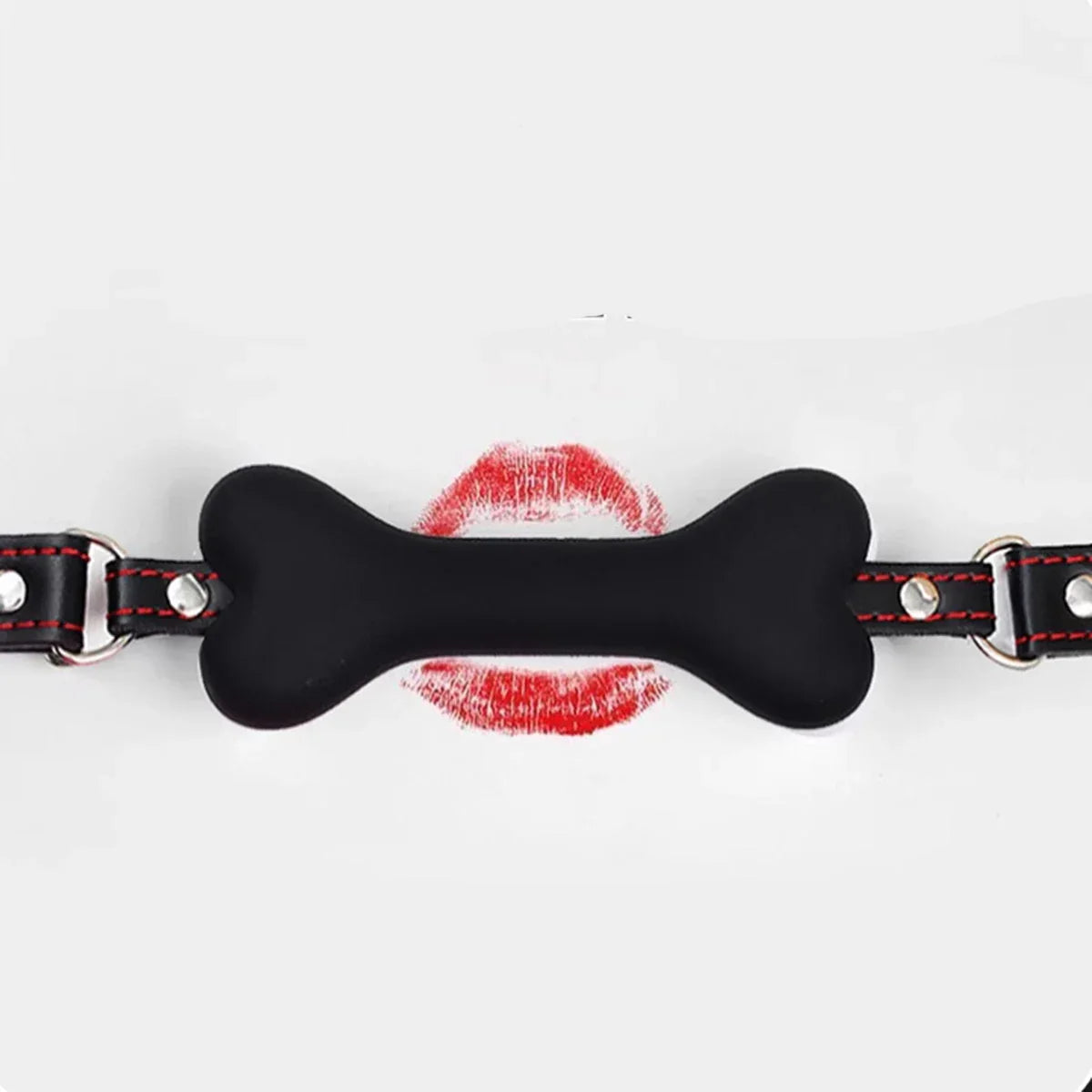 BDSM Sex Harness Mouth Adult Toys Silicone Dog Bone Ball Gag Open Mouth Gag Ball Bdsm Bondage Sex Products Sm Sex Toys for Women - buysextoyth
