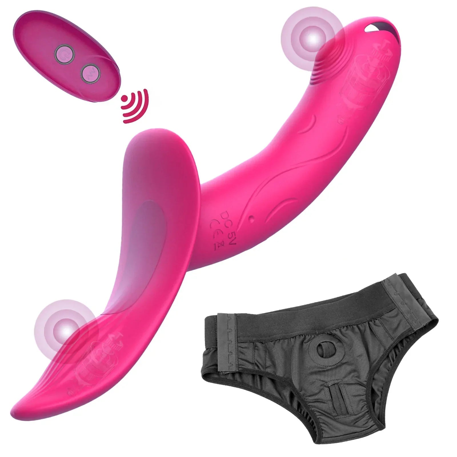 7 Speeds Wearable Double Vibrators For Women Lesbian Couples USB Rechargeable Strapless Strap on Dildo Female Adults Sex Toys - buysextoyth