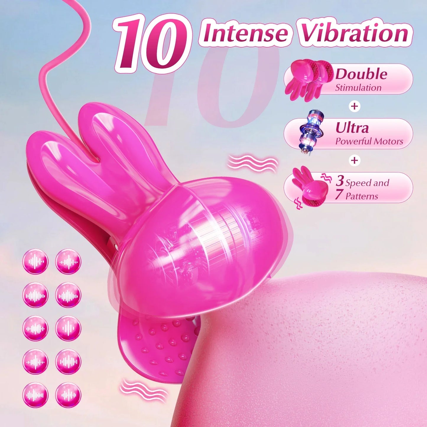 Nipple Clip Sucking Vibrator Clitoral Breast Vibrator G-spot Stimulator Female Orgasm Flirting Masturbator Adult Products - buysextoyth