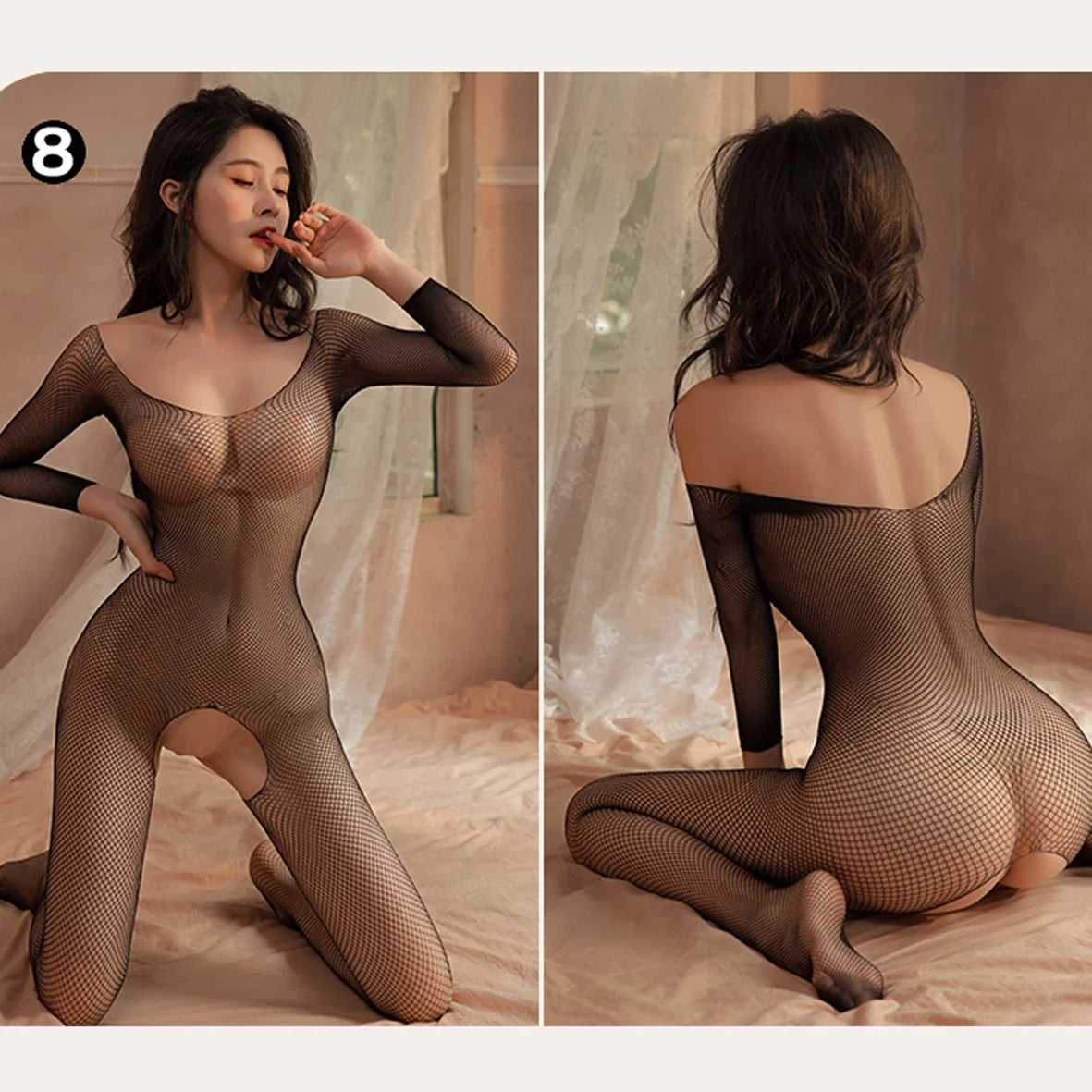 High Waist Pantyhose Mesh Stockings For Sex Sexy Porn Female Lingerie Fishnet Bondage Erotic Bodysuit Stretch Open Crotch Tights - buysextoyth