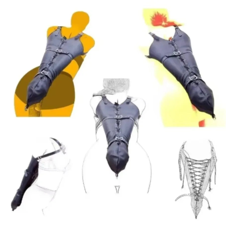 Adult Erotic Arm Restraints Sleeves BDSM Women's Bondage Leather Handcuffs Restraints Alternative Flirting Prison Toys Foreign - buysextoyth