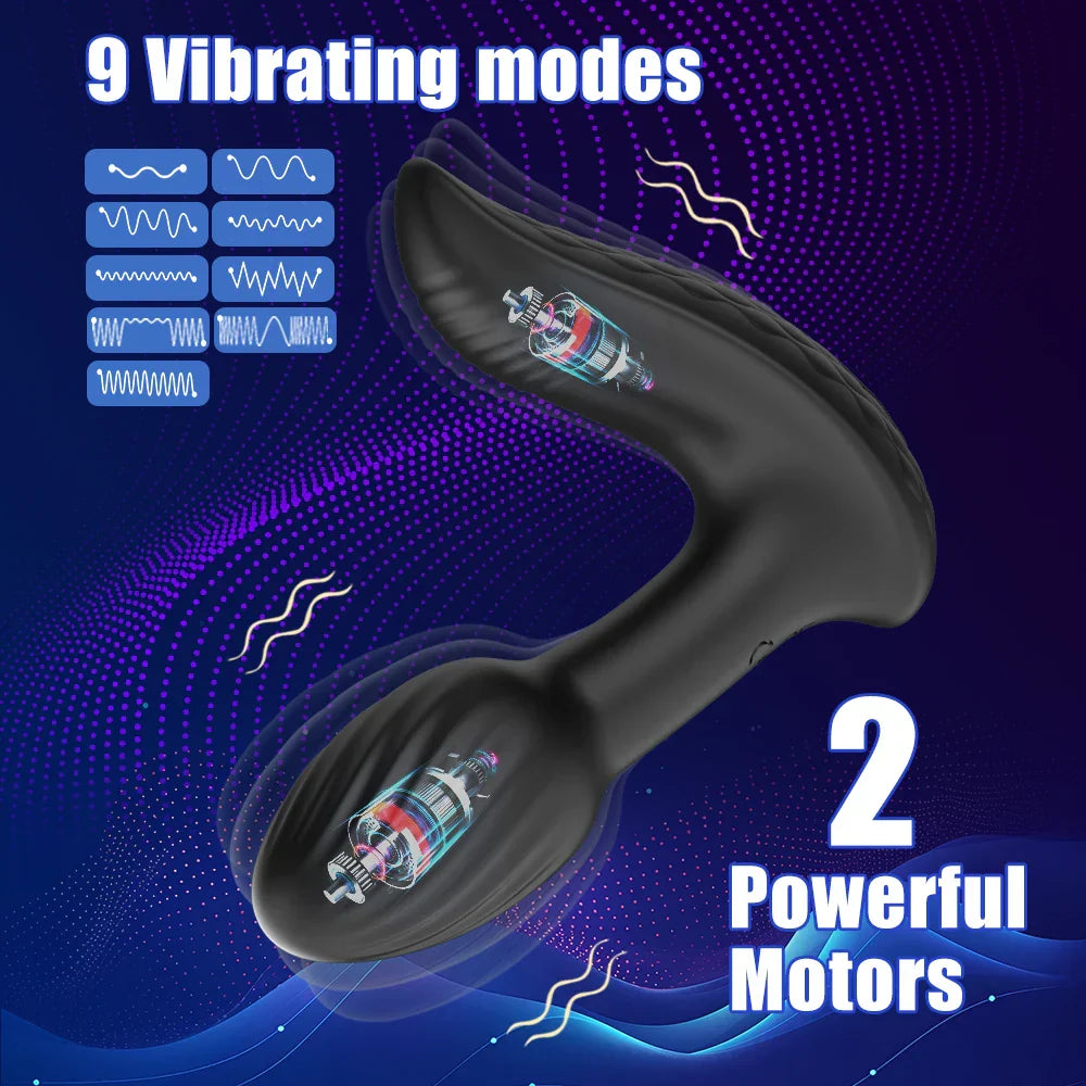 Wireless Remote 9 Modes Anal Plug Vibrator 360 Rotation Wearable Vibrating Butt Plugs Prostate Massage Adult Sex Toys For Women - buysextoyth