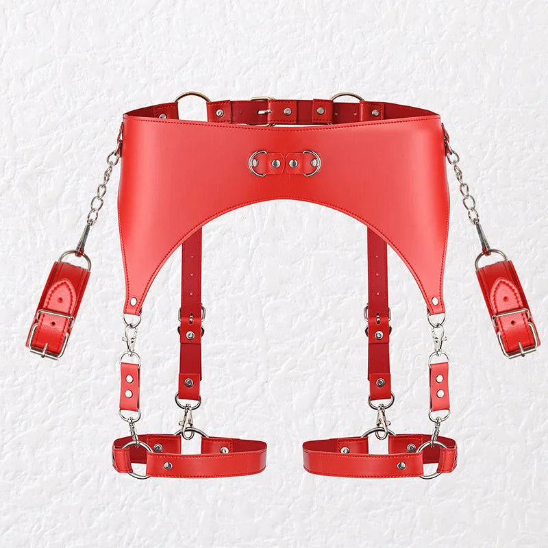 Sex Handcuffs Women's Sexy Lingerie Garter Harness Bondage Set Erotic Sex Toys for Women Strip Club Party Adult Sex Games BDSM - buysextoyth
