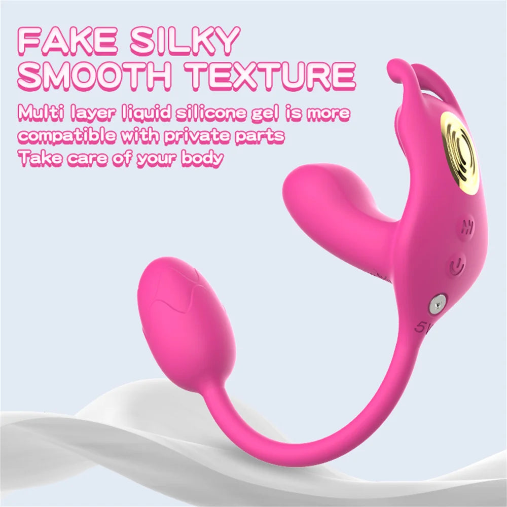3 In 1 Wearable Vibrator Love Egg Female Masturbator Bendable Massage Stick Nipple Clitoris G-Spot Stimulation Sex Toy For Women - buysextoyth