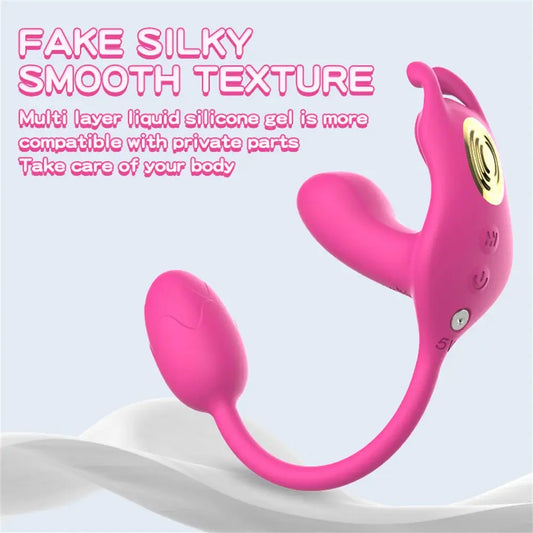3 In 1 Wearable Vibrator Love Egg Female Masturbator Bendable Massage Stick Nipple Clitoris G-Spot Stimulation Sex Toy For Women - buysextoyth
