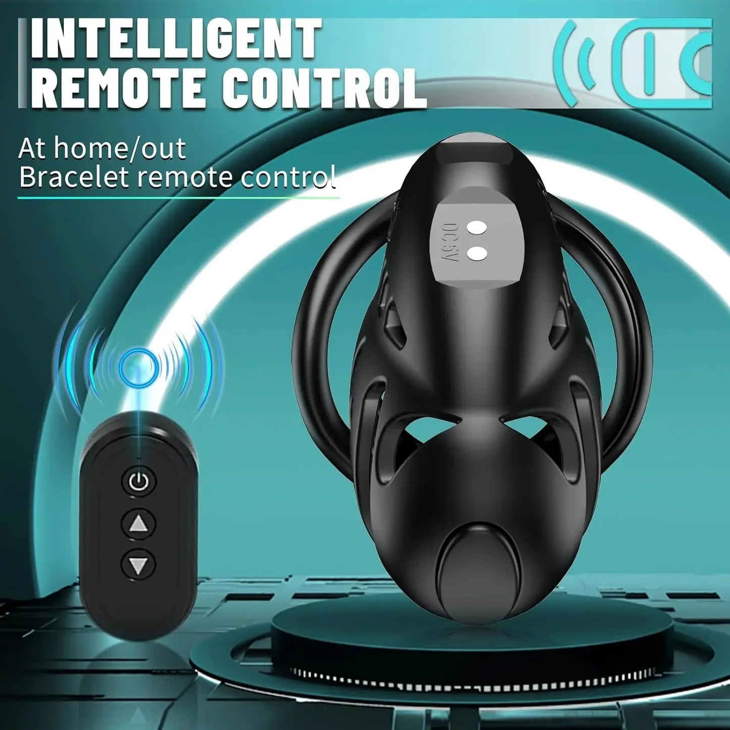 BDSM Shock Male Chastity Cage Wireless Remote Control Shock Chicken Cage Penis Lock With Urethral Obstruction - buysextoyth