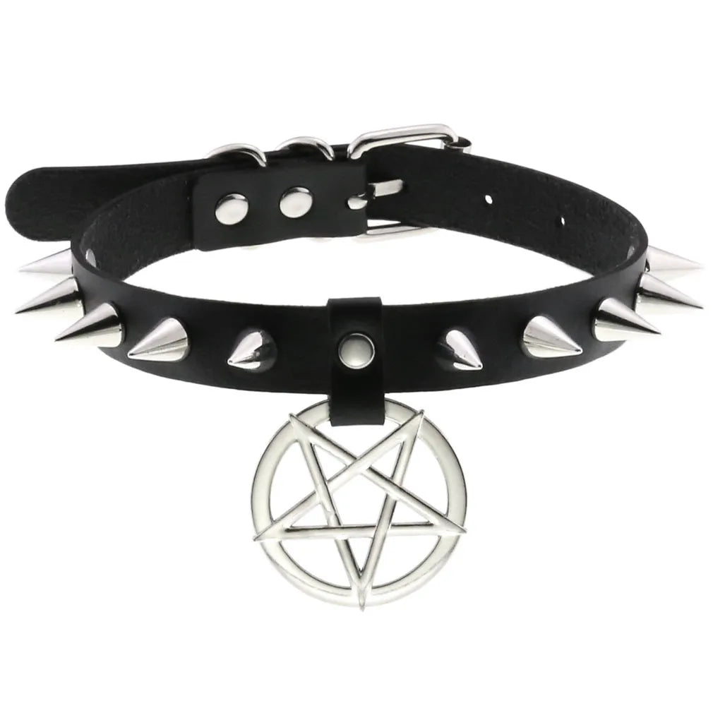BDSM Different Style Fashion Punk Men Torques Necklace Gothic PU Leather Choker Collar Necklace Women Body Chain - buysextoyth