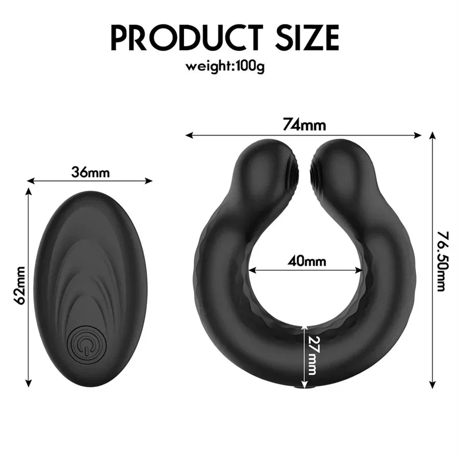 Wireless Remote Vibrating Penis Ring Cock Ring Vibrator Delay Ejaculation Cockring Male Masturbator Sex Toys For Men Gay 18 - buysextoyth