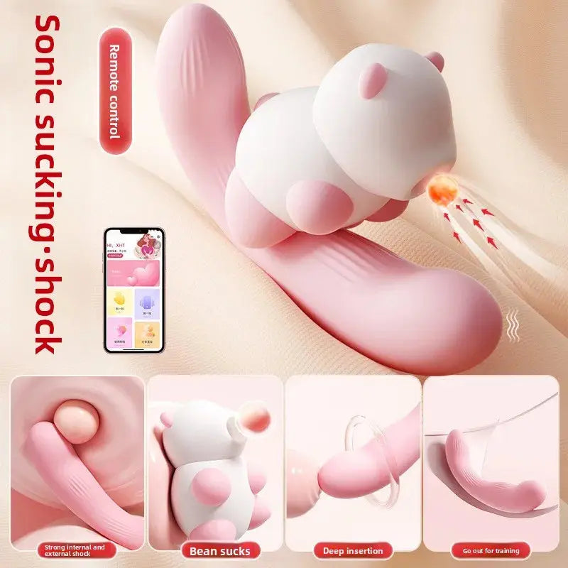 Bear Sucker Clitoris Sucking Vibrator Female Clit Nipple Oral Vacuum Stimulator Massager Sex Toys Adults Goods for Women - buysextoyth