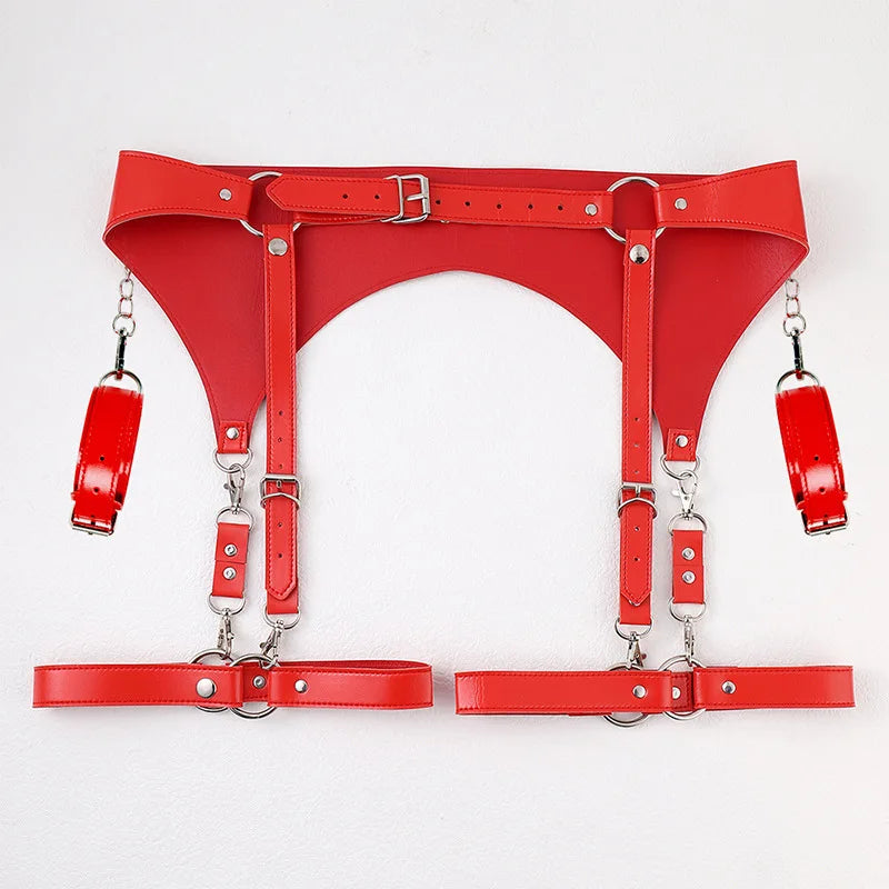 Sex Handcuffs Women's Sexy Lingerie Garter Harness Bondage Set Erotic Sex Toys for Women Strip Club Party Adult Sex Games BDSM - buysextoyth