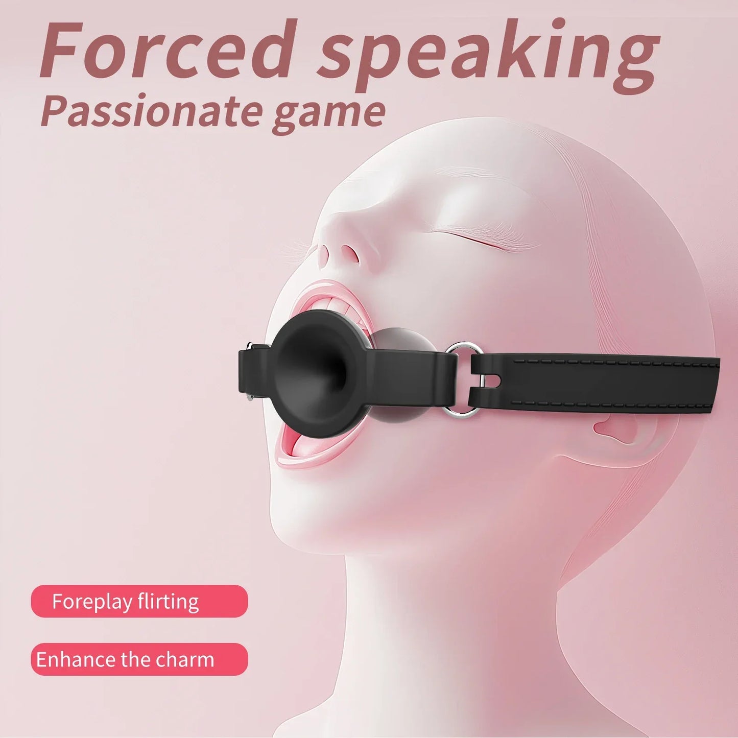 New Silicone Mouth Gags BDSM Breathable Ball Gag Adjustable Belt Mouth Adult Games Erotic Sex Toys For Couple Role Play Sexyshop - buysextoyth
