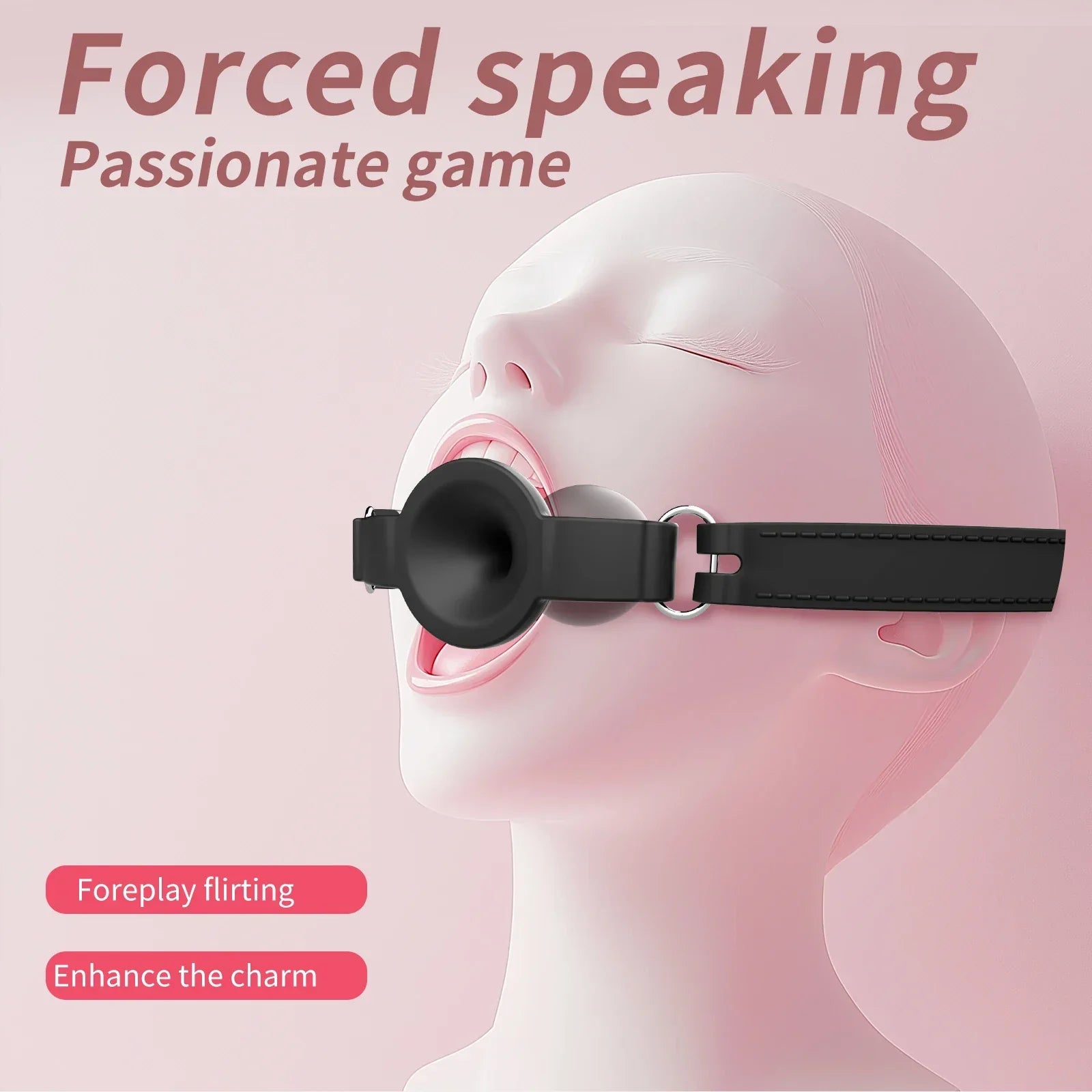 New Silicone Mouth Gags BDSM Breathable Ball Gag Adjustable Belt Mouth Adult Games Erotic Sex Toys For Couple Role Play Sexyshop - buysextoyth