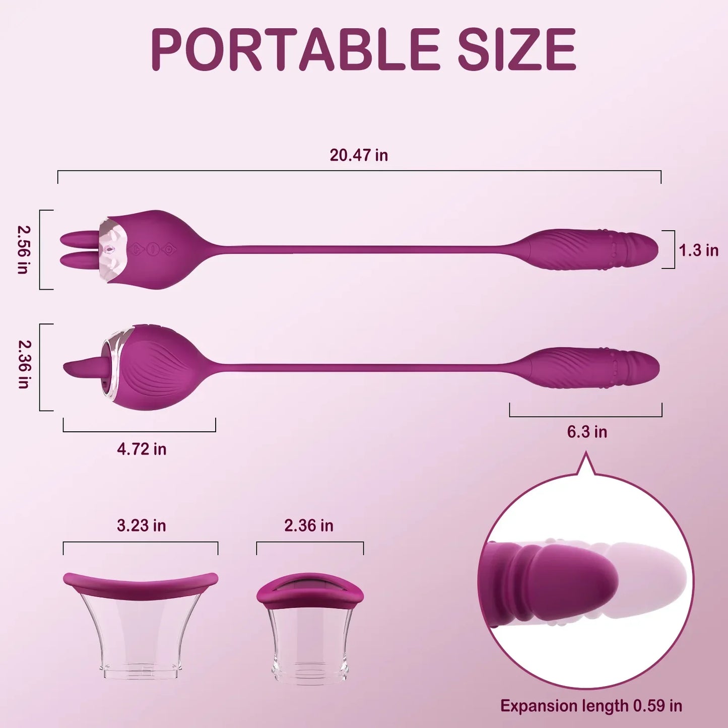 Rose Sucking Vibrator for Women 4 in 1Thrusting Dildo G Spot Nipples Sucker Clitoris Stimulator Vibrating Egg Adult Sex Toys - buysextoyth