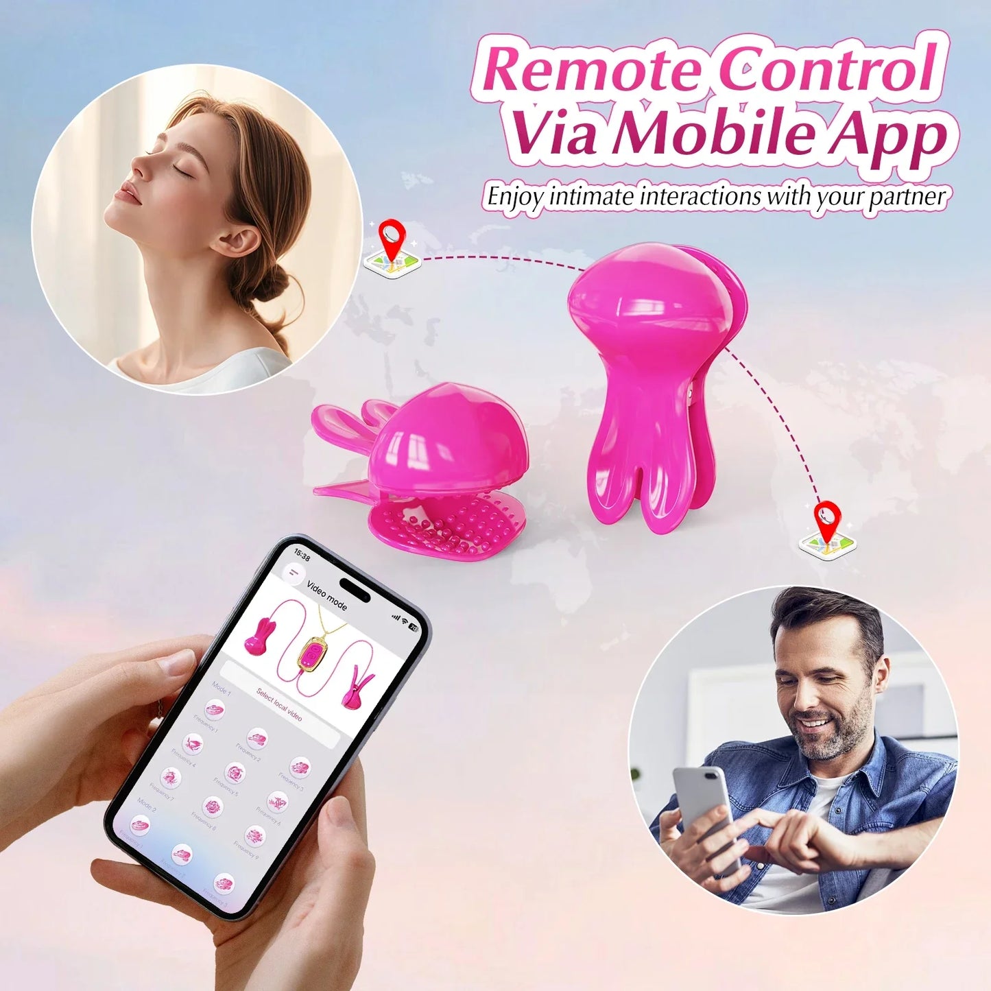 Nipple Clip Sucking Vibrator Clitoral Breast Vibrator G-spot Stimulator Female Orgasm Flirting Masturbator Adult Products - buysextoyth