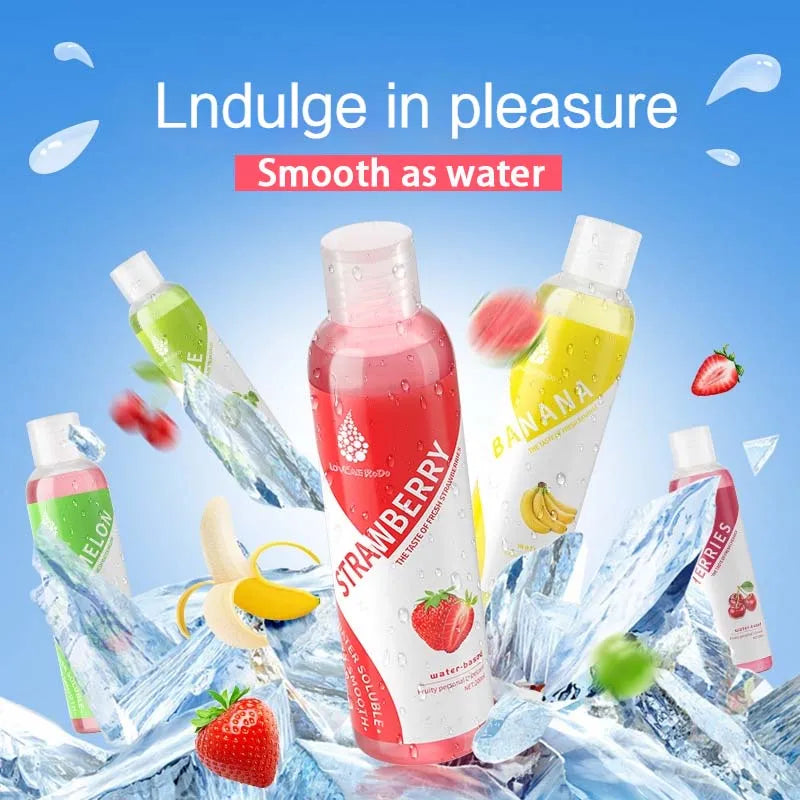 Fruit flavor Water Based Lubricant Lube Lubricants Gel Easy To Clean Products Lubricating Lotion 200ML - buysextoyth