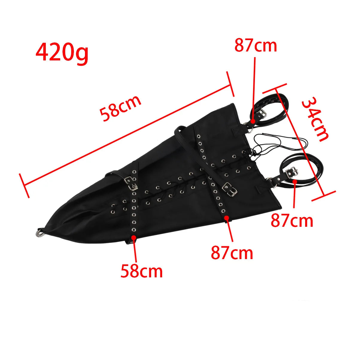 Sex Fetish Bdsm Bondage Leather Handcuffs Kit Adjustable Arm Binder Harness for Men Women Couples Restraints Cuffs Sex Toys - buysextoyth