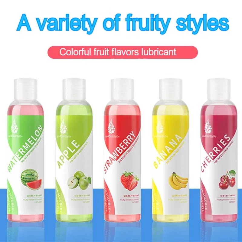 Fruit flavor Water Based Lubricant Lube Lubricants Gel Easy To Clean Products Lubricating Lotion 200ML - buysextoyth