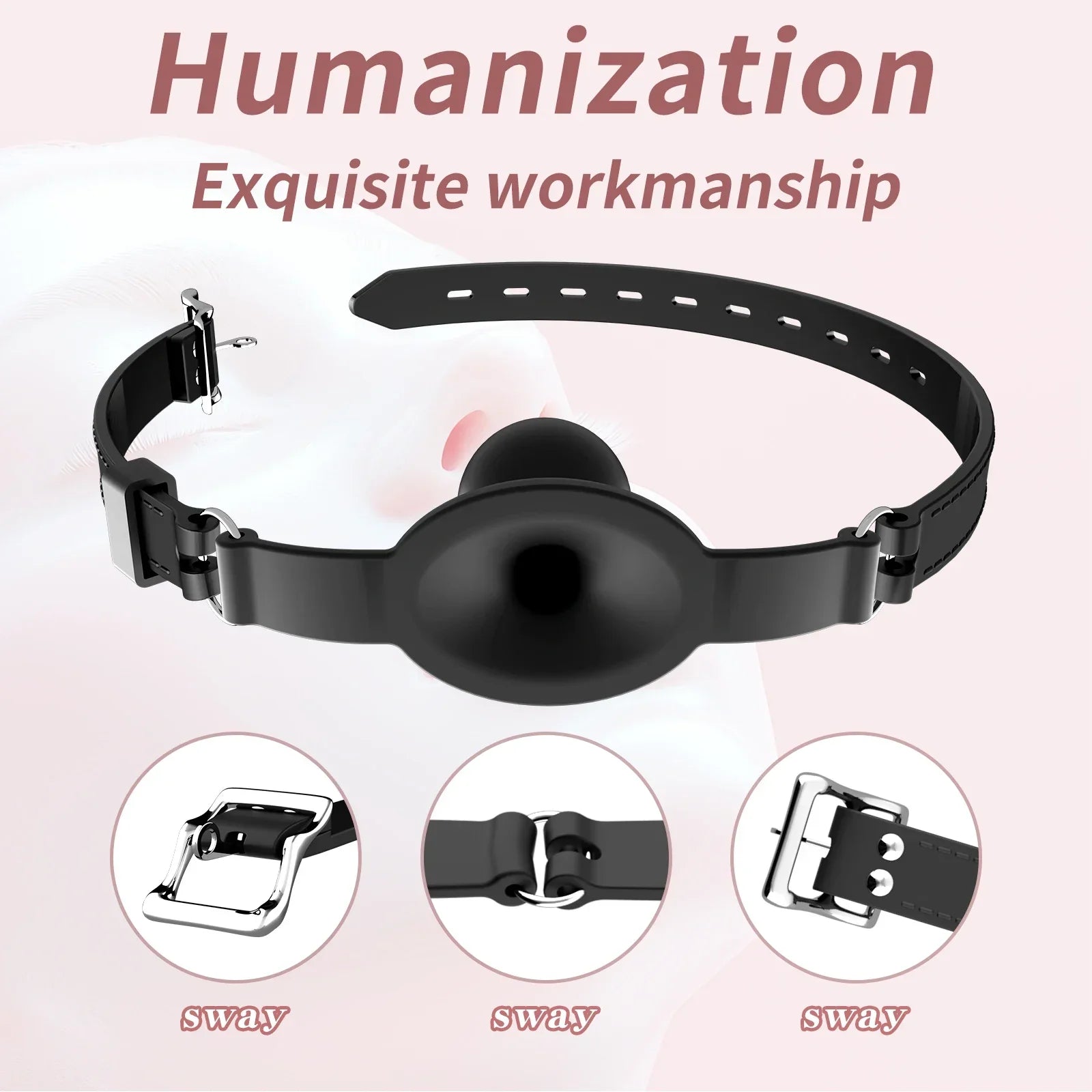 New Silicone Mouth Gags BDSM Breathable Ball Gag Adjustable Belt Mouth Adult Games Erotic Sex Toys For Couple Role Play Sexyshop - buysextoyth