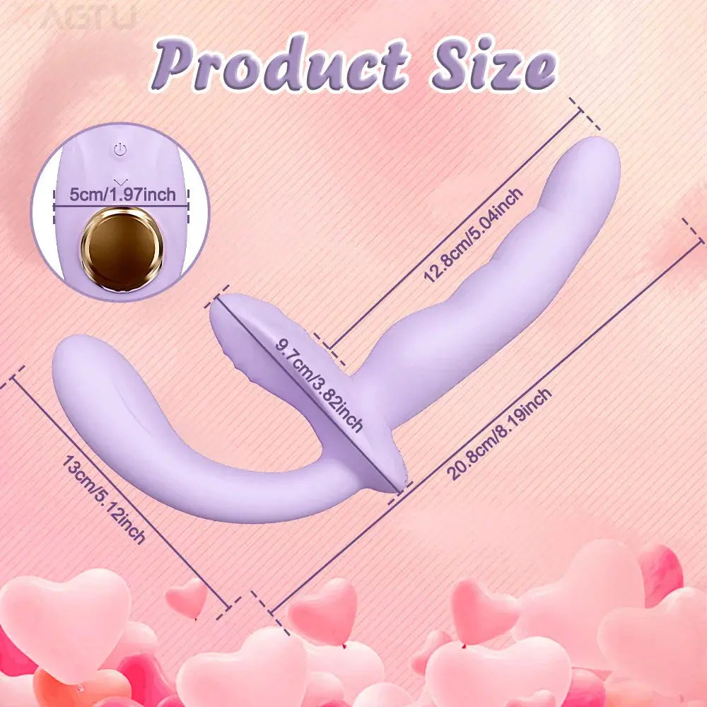 APP Control Double-Ended Vibrator for Women G-Spot Dildo Penis Removable Vagina Vibrating Adult Sex Toys for Lesbian Couples - buysextoyth